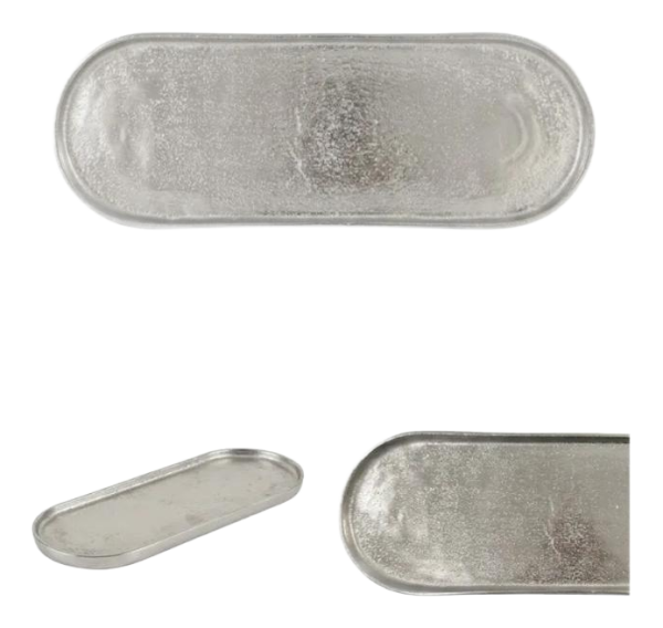 Silbernes Acryltablett