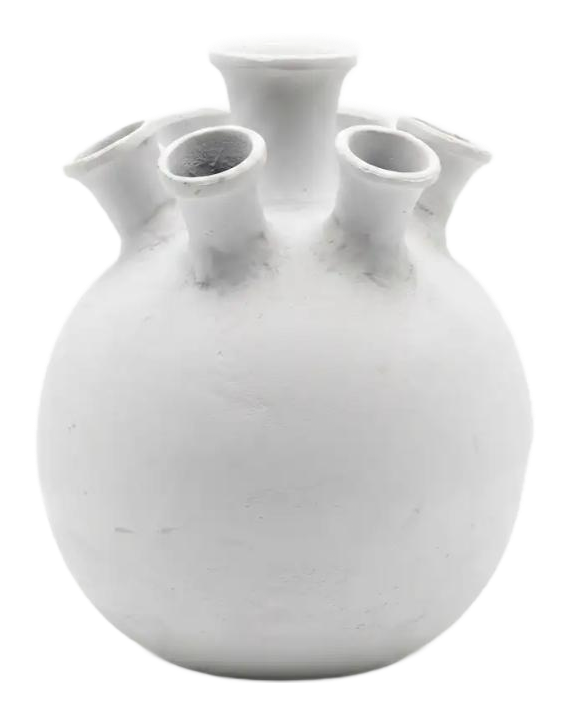 Weiße Vase Oktopus